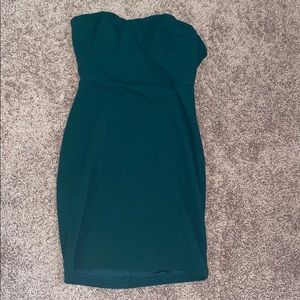 Lulus emerald green strapless dress